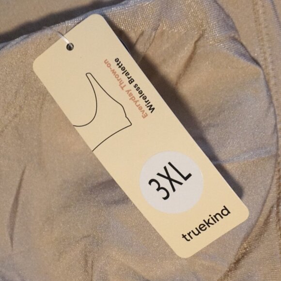 Truekind Shapermint Nude Everyday Throw On Wireless Bralette Bra Size 3XL - Picture 5 of 7